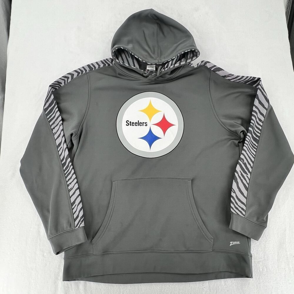 Pittsburgh Steelers Hoodie Mens XL. NFL Football Team Apparel Zubaz Pullover